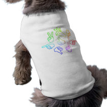 Hand Talk Doggie Ribbed Tank Top Doggie Tee Shirt
