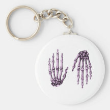 Hand Up Down Purple Keychains