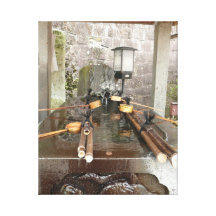 Hand Washing Area in Japan Temple Buddhist Shinto Canvas Prints