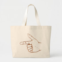 Hand Zeigefinger index finger Tragetaschen