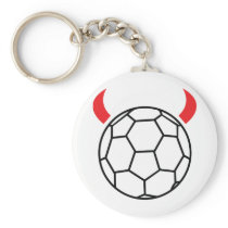 handball devil icon keychains