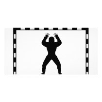 handball goal keeper icon picture card