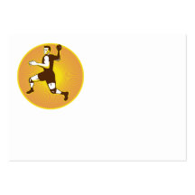 Handball Player Jumping Throwing Ball Scoring Business Card Templates