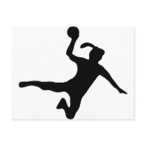 handball spielerin frauenhandball postcard