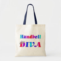 Handbell Diva tote Canvas Bags