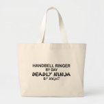 Handbell Ringer Deadly Ninja by Night Canvas Bags