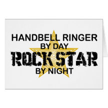 Handbell RInger Rock Star by Night Greeting Card