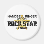 Handbell RInger Rock Star by Night Refrigerator Magnets