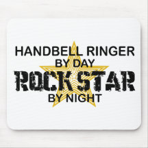Handbell RInger Rock Star by Night Mouse Pad