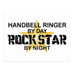 Handbell RInger Rock Star by Night Post Card