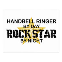 Handbell RInger Rock Star by Night Post Card