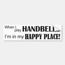 Handbells Happy Place Bumper Stickers