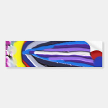 Handcrafted  Blue LOTUS Acrylic Bumper Sticker