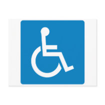 Handicap Accessibility Highway Sign Postcard