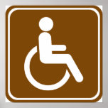 Handicap Accessible Recreational Facilities Sign posters