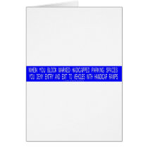 HANDICAP PARKING PHRASES 2 CARDS