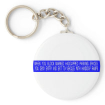 HANDICAP PARKING PHRASES 2 KEY CHAINS