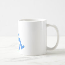 Handicapped blue design! mugs