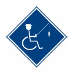 handicapped fishin sign 3 t-shirts