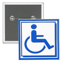 Handicapped Stylish Symbol Blue Pins