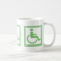Handicapped Stylish Symbol Green Coffee Mug