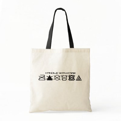 HANDLE WITH CARE Bag by Larhalt