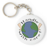 handle with care (earth) keychain