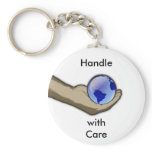 Handle with care keychains