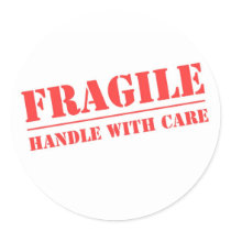 Handle with Care Round Stickers