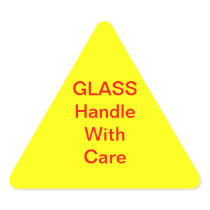Handle With Care Triangle Stickers
