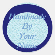 Handmade  by Template Round Sticker
