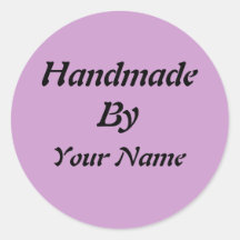 Handmade  by Template Round Stickers
