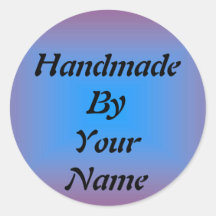 Handmade by Template Round Stickers