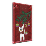 Handmade Kitty Jingle Merry Christmas Gallery Wrap Canvas