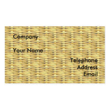 Handmade Wicker Basket Texture Business Cards
