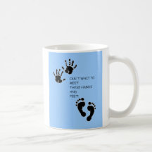 Hands and Feet Blue Mugs