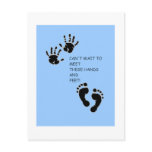 Hands and Feet Blue Postcard