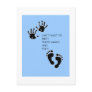 Hands and Feet Blue Postcard