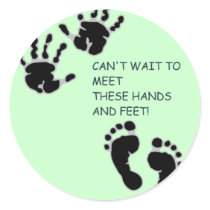 Hands and Feet Green Sticker