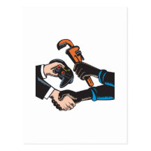 Hands Barter Plumbing Gamer Game Controller Postcard