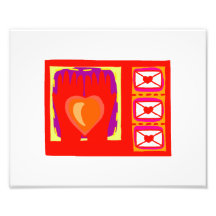Hands heart envelopes valentines design photo