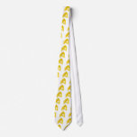 Hands in yellow latex gloves neckties