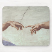 Hands of God and Adam mousepads