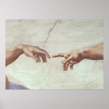 Hands of God and Adam Posters
