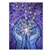 Hands of Light Greeting Card