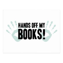 Hands Off My Books Postcard