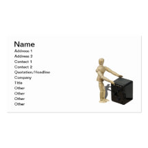 Hands on bank vault business card template