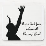 hands raised mousepad