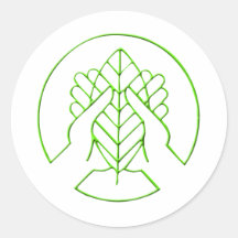 Hands Round Sticker