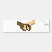 Hands together bumper sticker